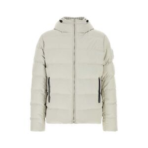 Fay Men Light Grey Stretch Nylon Blend Down Jacket